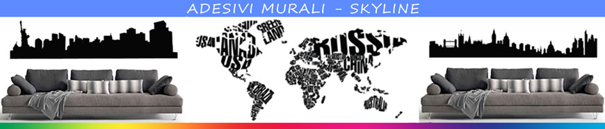 adesivi murali skyline