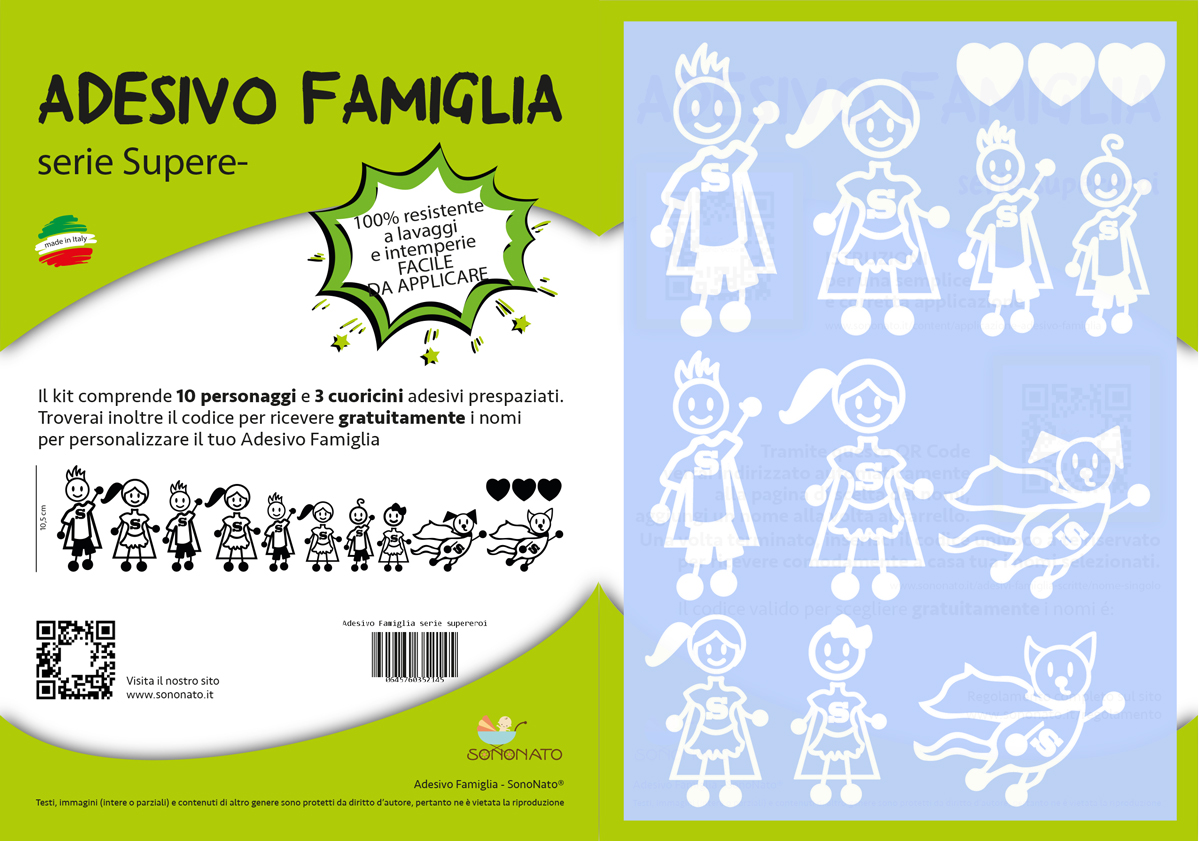 adesivi famiglia superero